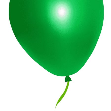 Individual 12" balloon with helium
