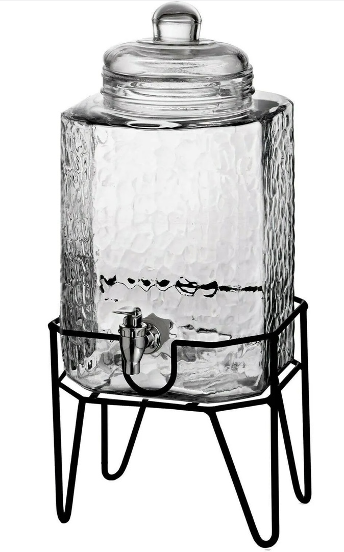 1.5 Gallon Glass Mason Jar Beverage Dispenser with Galvanized Stand – 3  Little Birds Event Planning