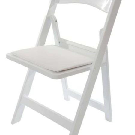 White resin wedding chairs